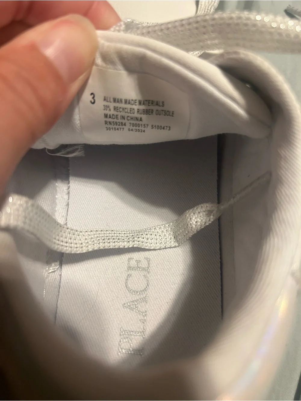 The Children's Place White Low-Top Sneakers with Subtle Logo
